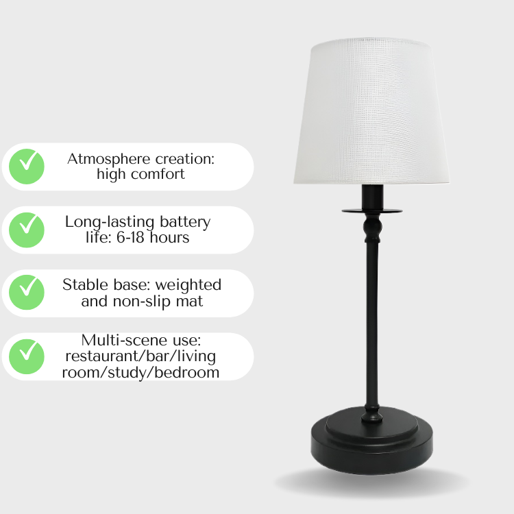 Baiyeco Table Lamp USB Rechargeable Battery Table Lamp
