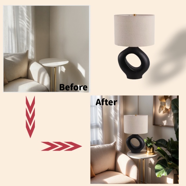 Baiyeco Light Pearl Style Wedding Table Lamp