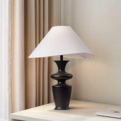 Baiyeco LED Shop Table Lamps Fabric Lampshade