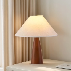 Baiyeco LED Art Deco Table Lamps Fabric Lampshade