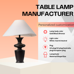 Baiyeco LED Shop Table Lamps Fabric Lampshade