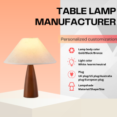 Baiyeco LED Art Deco Table Lamps Fabric Lampshade