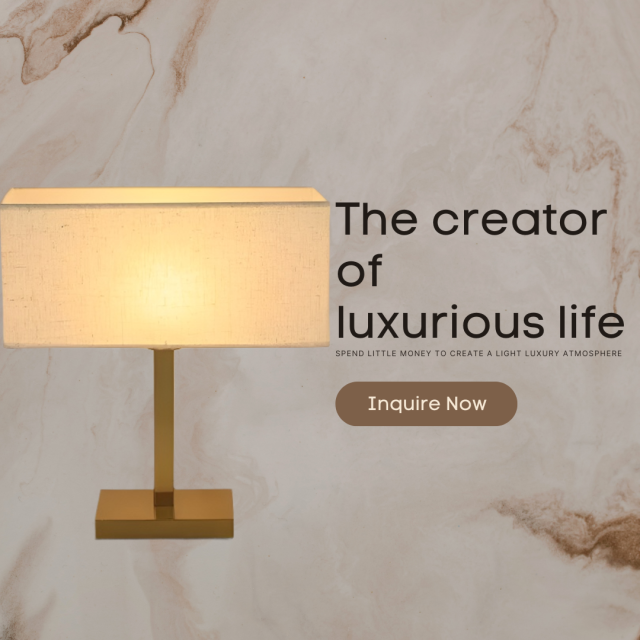 Baiyeco LED Living Room Table Lamps Iron+Fabric Lampshade