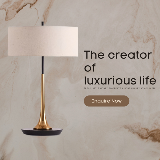 Baiyeco LED Modern Table Lamp Iron+Fabric Lampshade