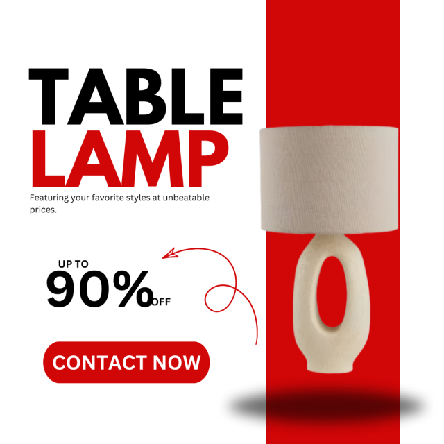 Lámpara de mesa LED Baiyeco de hierro y pantalla de tela