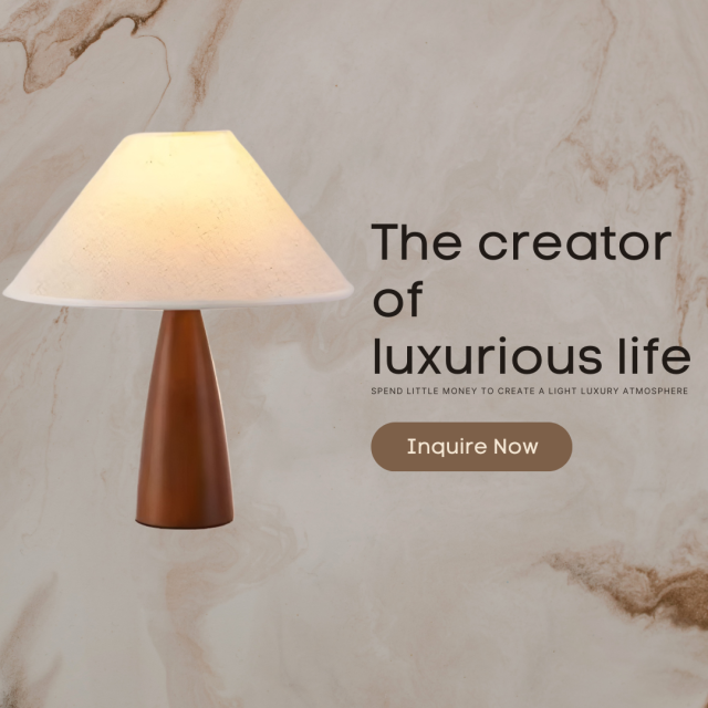 Baiyeco LED Art Deco Table Lamps Fabric Lampshade