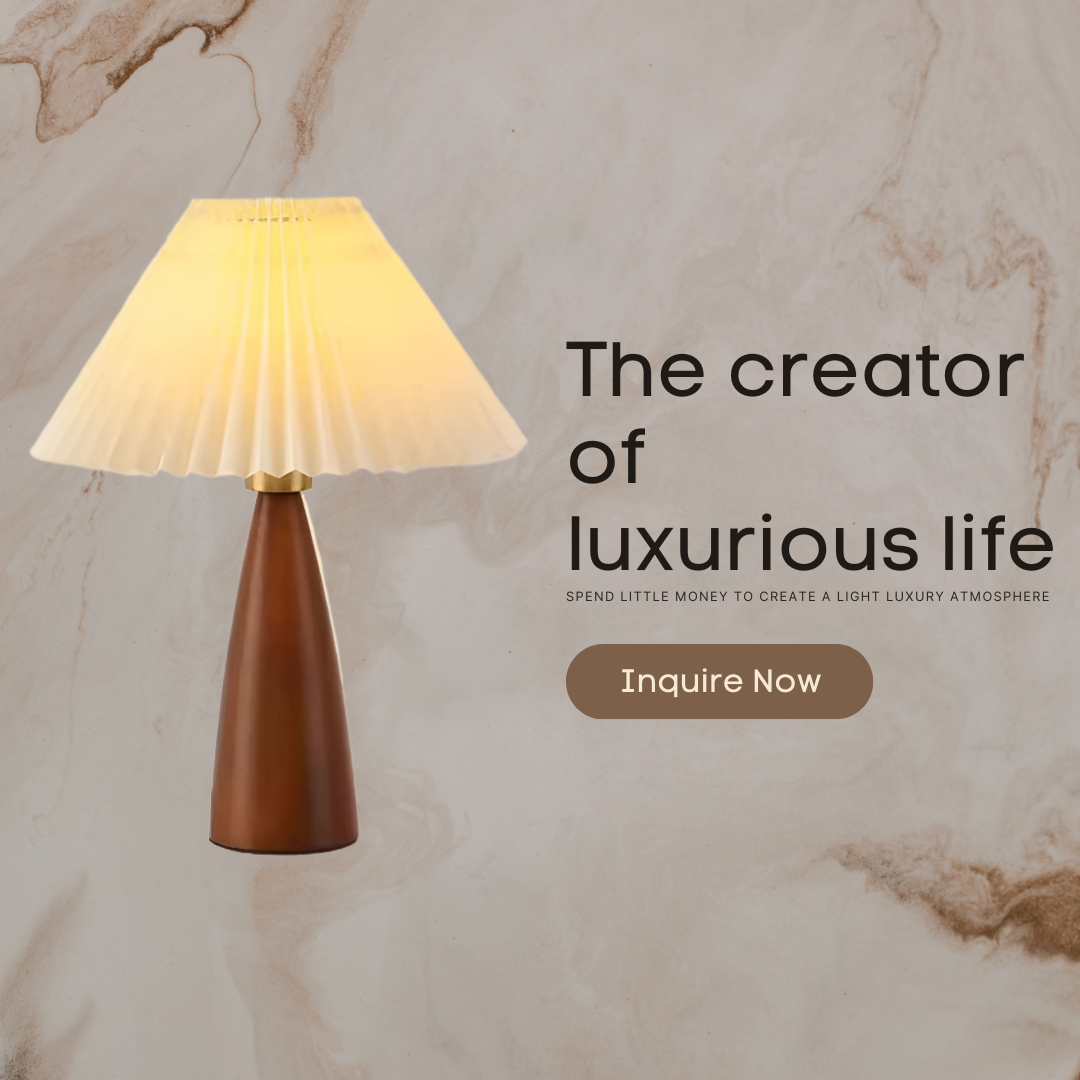 Baiyeco LED Art Deco Table Lamps Fabric Lampshade