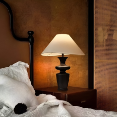 Baiyeco LED Shop Table Lamps Fabric Lampshade