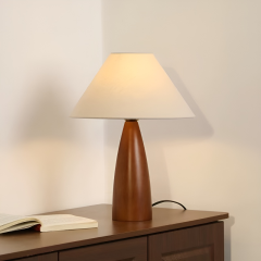 Baiyeco LED Art Deco Table Lamps Fabric Lampshade