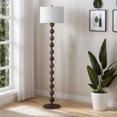 Baiyeco Modern Table Lamp - Iron Body Bulb Lighting Fabric Shade Plug-in Use
