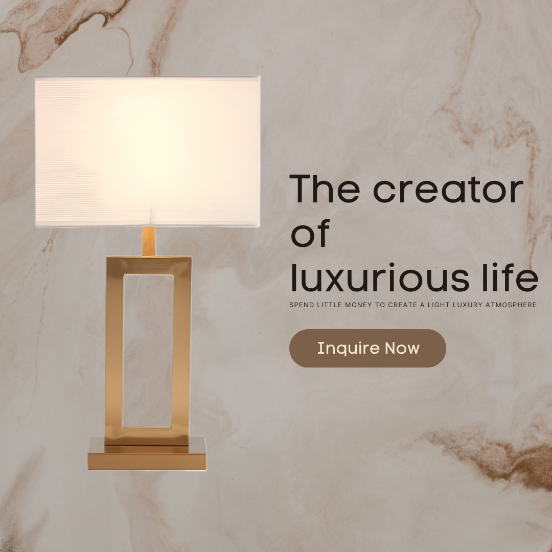 Baiyeco Classic Table Lamp - Fabric Shade Bulb Light Iron Base Plug-in