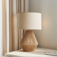 Lampe de bureau moderne Baiyeco - Cadre en fer enduit de poudre avec abat-jour en tissu Compatible avec les ampoules enfichables