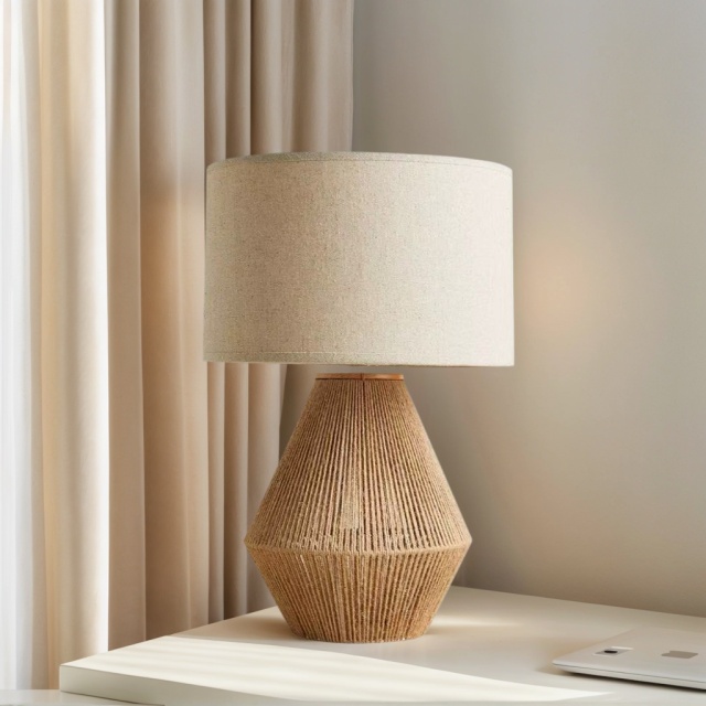 Lampe de bureau moderne Baiyeco - Cadre en fer enduit de poudre avec abat-jour en tissu Compatible avec les ampoules enfichables