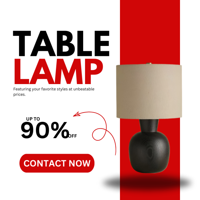 Baiyeco adjustable table lamp - for use with bulb wood iron frame cloth shade global plug