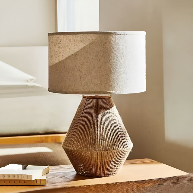 Lampe de bureau moderne Baiyeco - Cadre en fer enduit de poudre avec abat-jour en tissu Compatible avec les ampoules enfichables