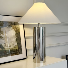 Baiyeco Minimalist Task Lamp - Plug-in Operation Bulb Light with Treated Iron & Textile Shade