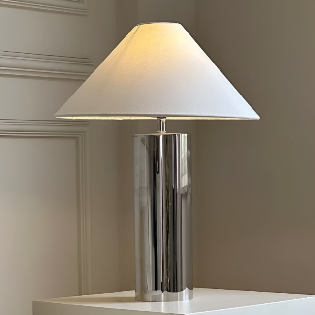 Baiyeco Minimalist Task Lamp - Plug-in Operation Bulb Light with Treated Iron & Textile Shade