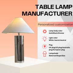 Baiyeco Minimalist Task Lamp - Plug-in Operation Bulb Light with Treated Iron & Textile Shade