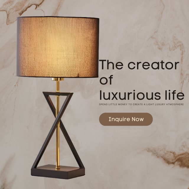 Lampe de chevet classique Baiyeco - Base en fer avec abat-jour en tissu finition électrolytique/pulvérisée Ampoule requise