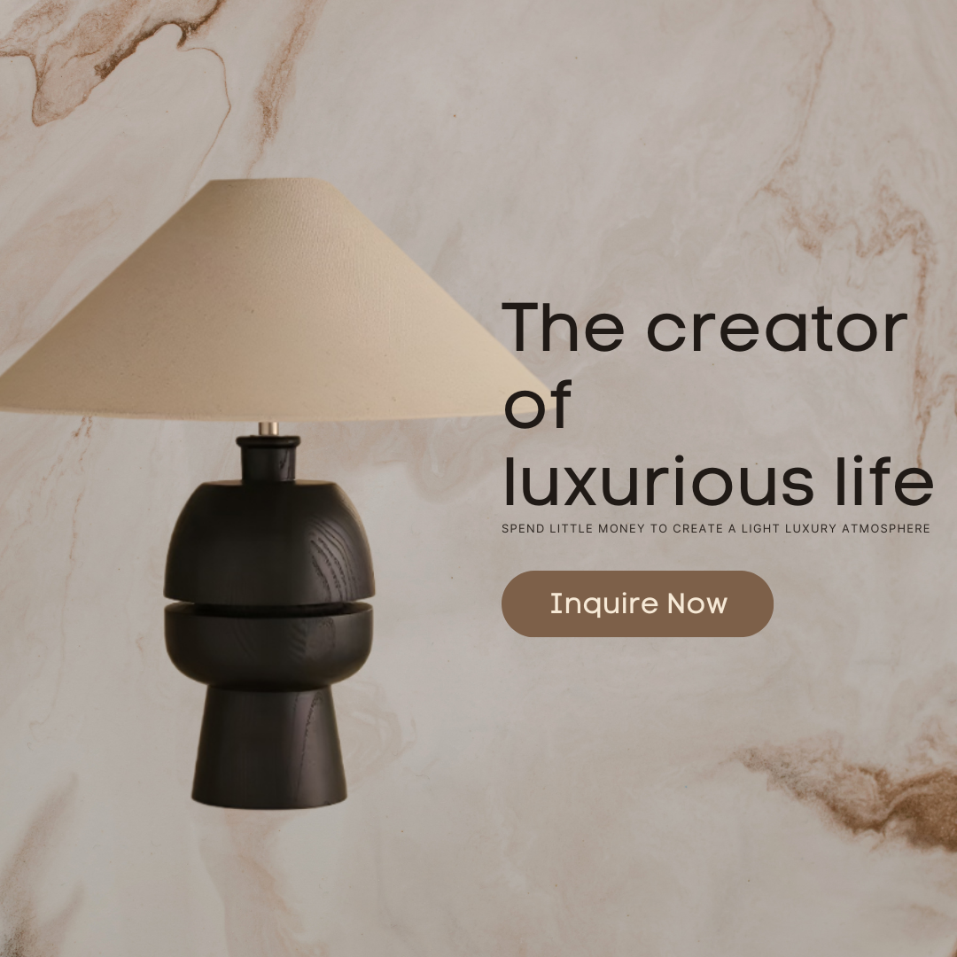 Baiyeco Modern Desk Lamp - For Use with Bulb Wood Base Iron Arm Cloth Shade Worldwide Voltage