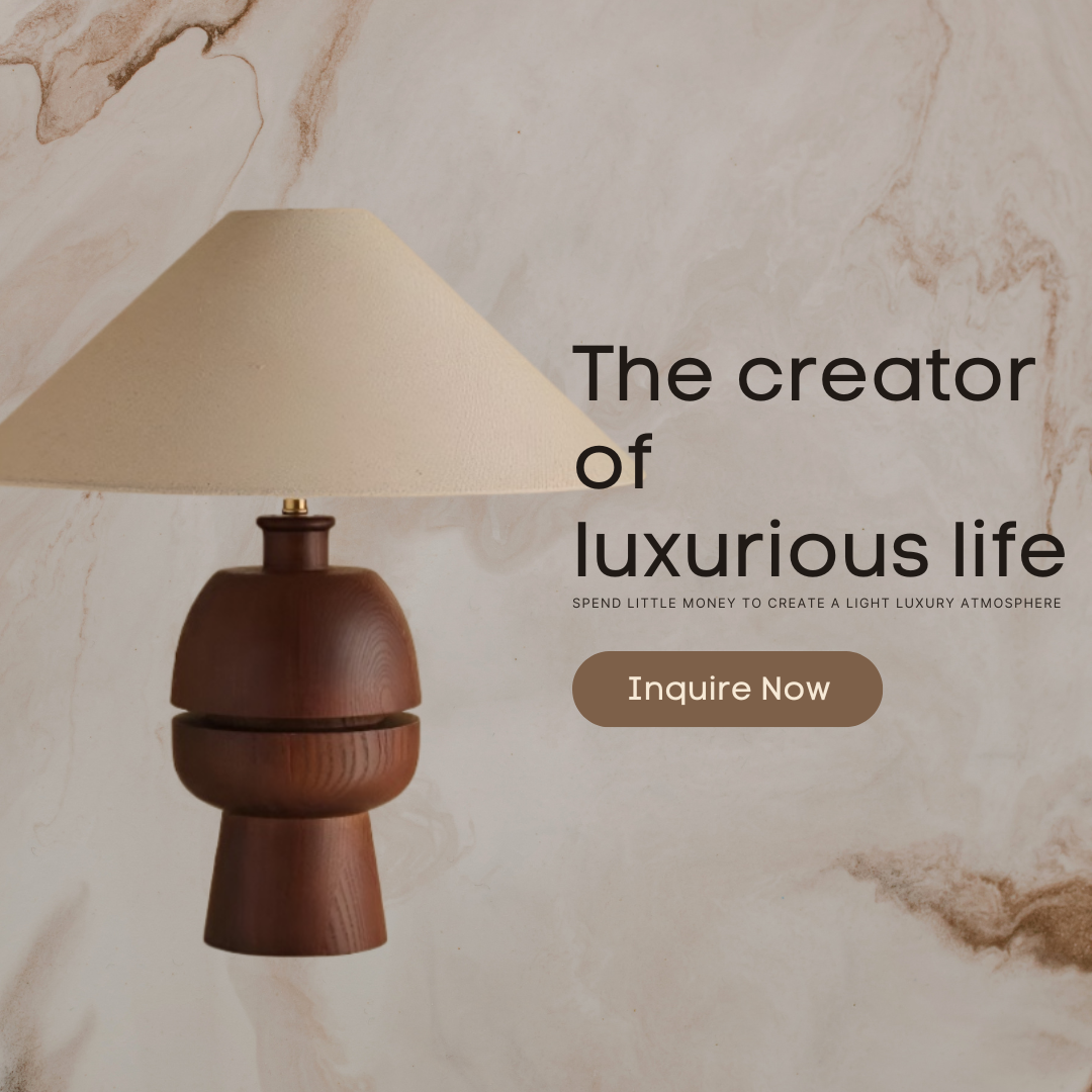Baiyeco Rustic Bedside Light - Plug-in Bulb Lamp with Wood Iron Construction Fabric Diffuser Global Adapter