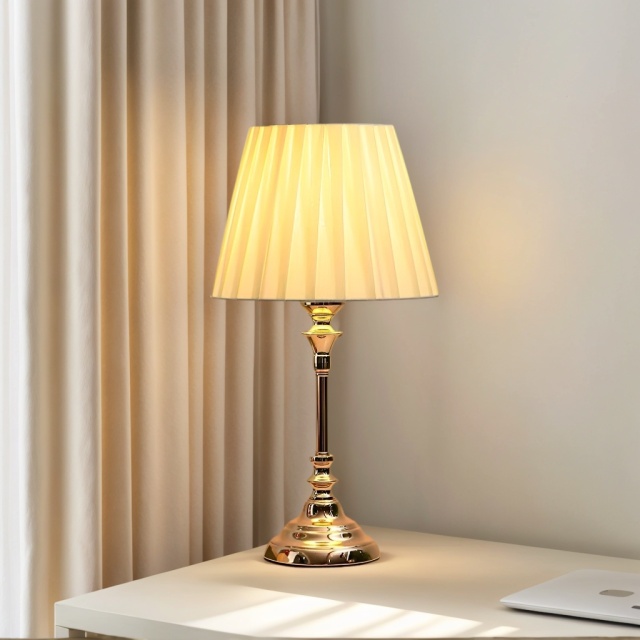 Baiyeco (Cordless Series) Table Lamp - USB Rechargeable Battery Iron Base Fabric Shade Bulb Compatible