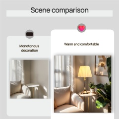 Baiyeco (Cordless Series) Table Lamp - USB Rechargeable Battery Iron Base Fabric Shade Bulb Compatible