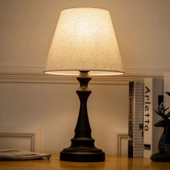 Baiyeco (Urban Loft) Desk Lamp - Plug-in Light with Iron Base Cloth Lampshade Worldwide Voltage Adapter