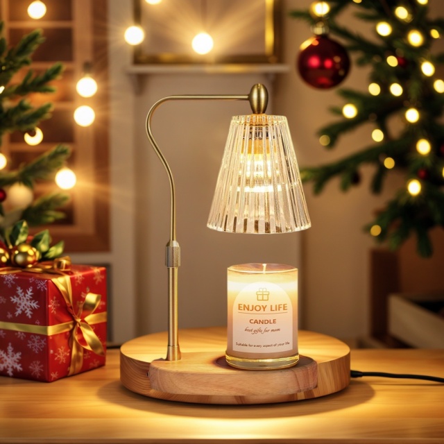 Baiyeco (Aroma Zen) Essential Oil Diffuser Lamp - Wood Base Glass Globe Bulb Light USB Powered