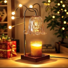 Baiyeco Modern Scented Light - USB Operation Wood Iron & Glass Construction for Aromatherapy Bulb