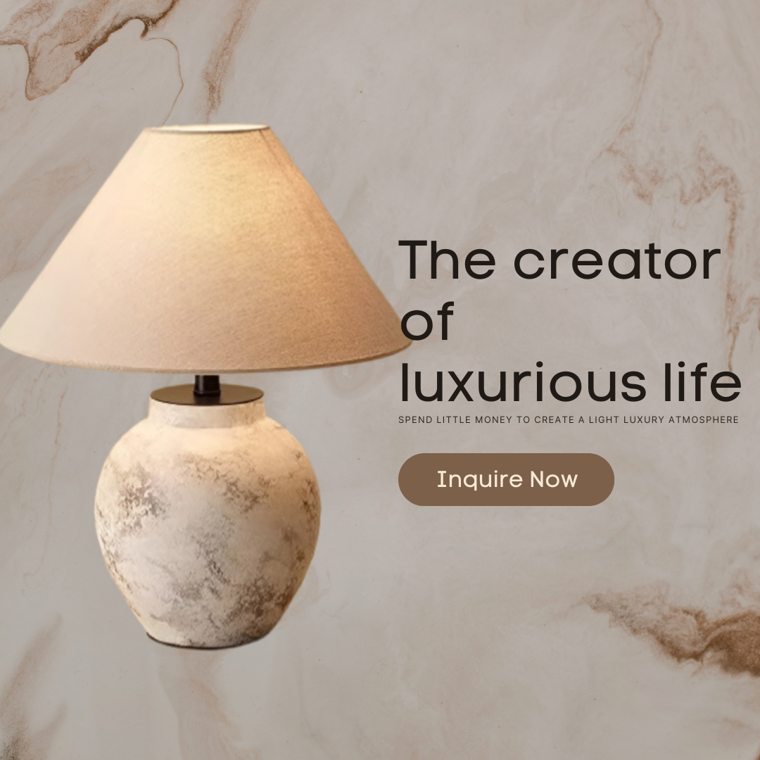 Baiyeco Modern Desk Lamp - Ceramic & Iron Construction with Cloth Shade Bulb Light Worldwide Voltage