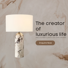 Lampe de chevet minimaliste Baiyeco - Lampe à ampoule enfichable avec base lestée en marbre, abat-jour en lin, utilisation mondiale