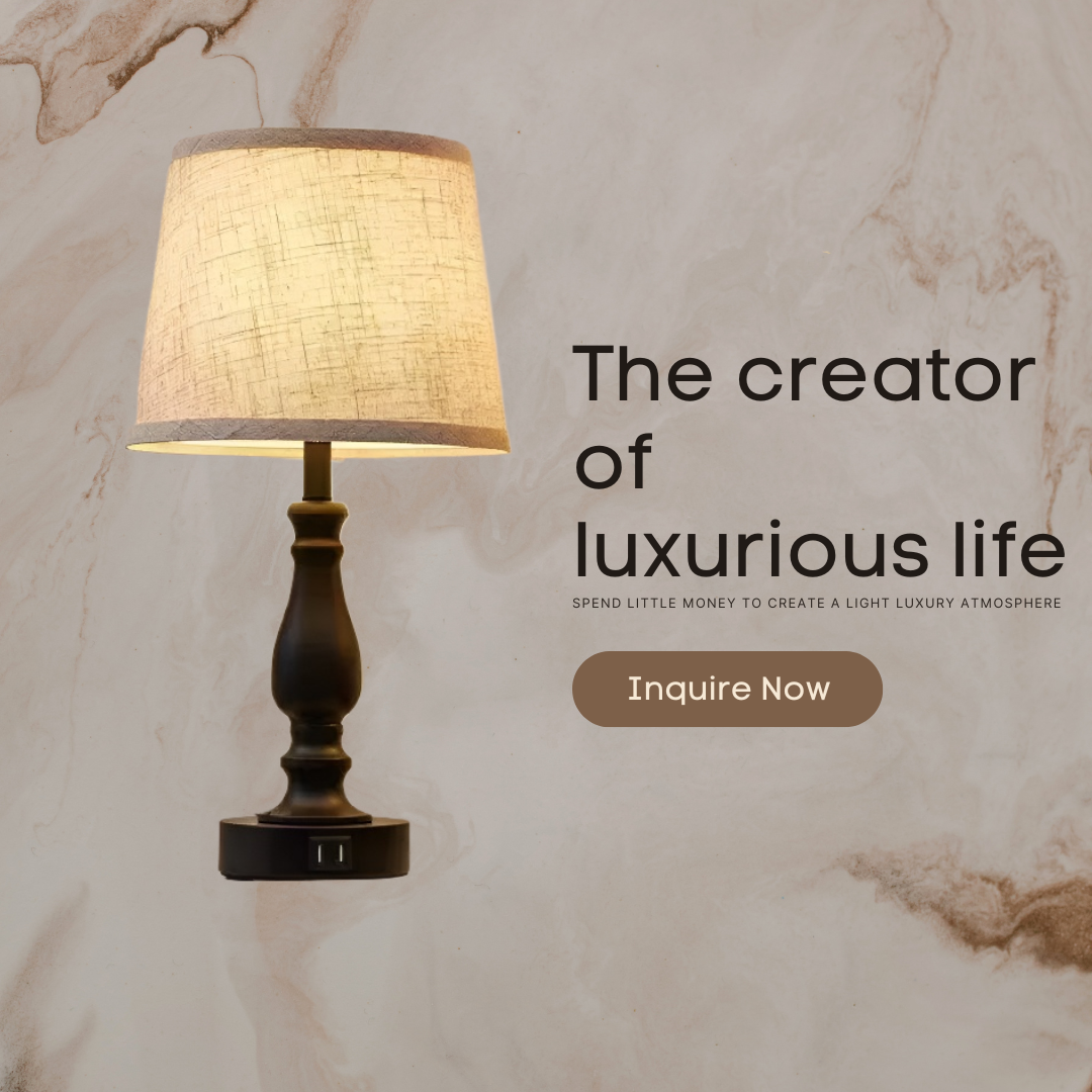 Baiyeco (Modern Series) Table Lamp - Touch Control Iron Desk Light with USB-C Charging Port & Fabric Shade Universal Plug