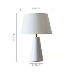 Baiyeco (Metro Series) Table Lamp - Industrial Iron Frame Fabric Shade Bulb Compatible Universal Plug