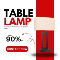 Baiyeco (Smart Charge) Desk Lamp - Dual Power Plug-in/USB-C Iron Base Bulb Light Touch Sensor Cloth Shade Worldwide Use