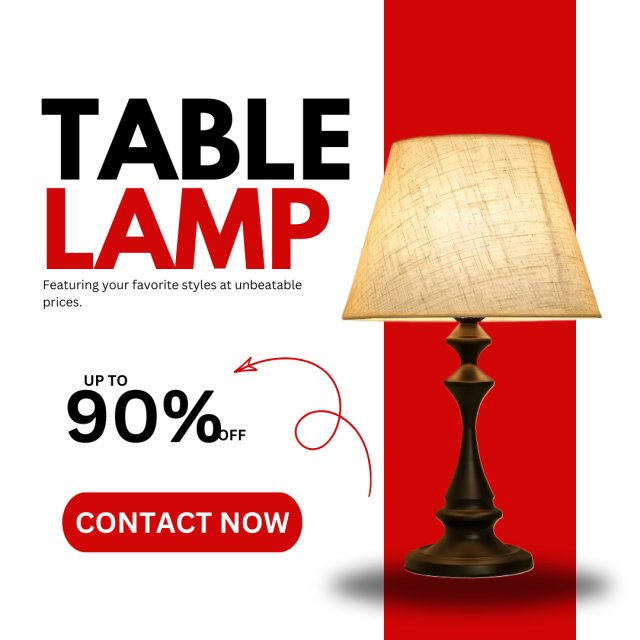 Baiyeco (Urban Loft) Desk Lamp - Plug-in Light with Iron Base Cloth Lampshade Worldwide Voltage Adapter