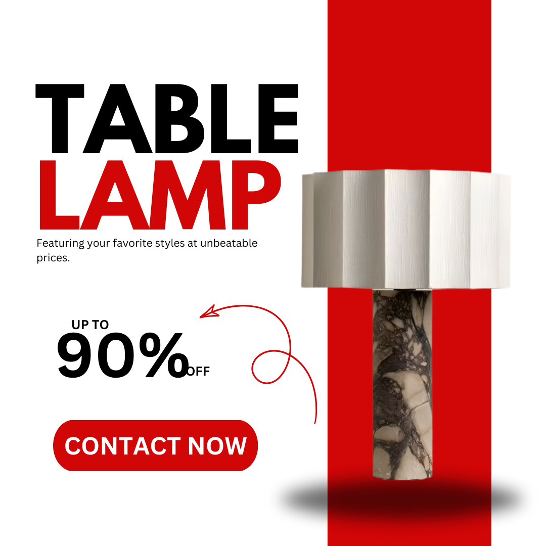 مصباح عمل حرفي من Baiyeco - قاعدة من الرخام الصلب، غطاء قماشي، لمبة، قابس دولي