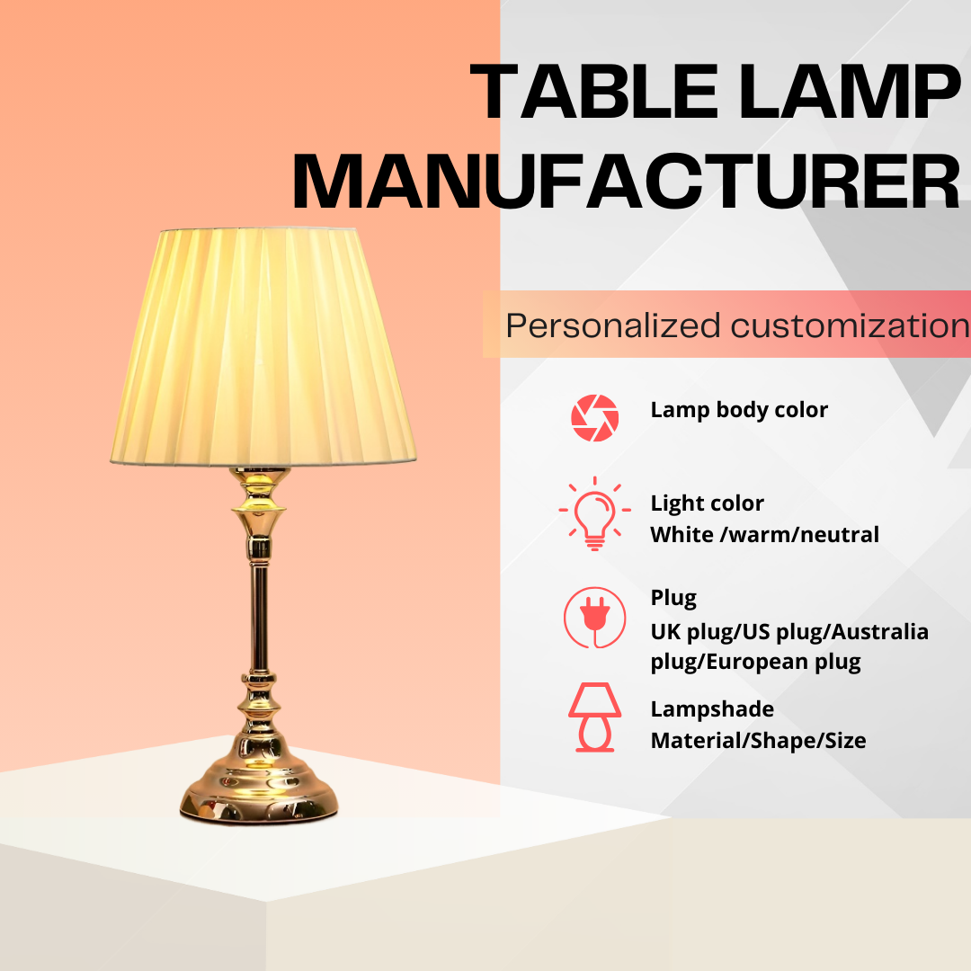 Baiyeco (Cordless Series) Table Lamp - USB Rechargeable Battery Iron Base Fabric Shade Bulb Compatible