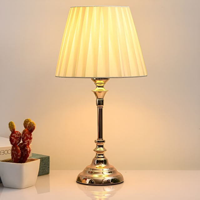 Baiyeco (Cordless Series) Table Lamp - USB Rechargeable Battery Iron Base Fabric Shade Bulb Compatible