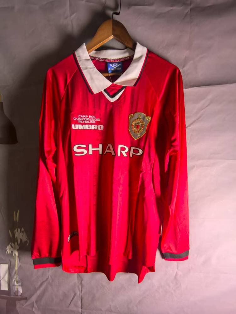 98-99 Manchester United Champions League Long Sleeves