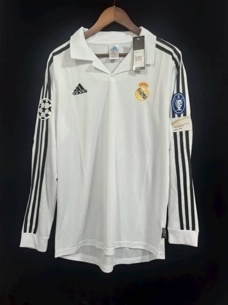 01-02 Real Madrid home long sleeves