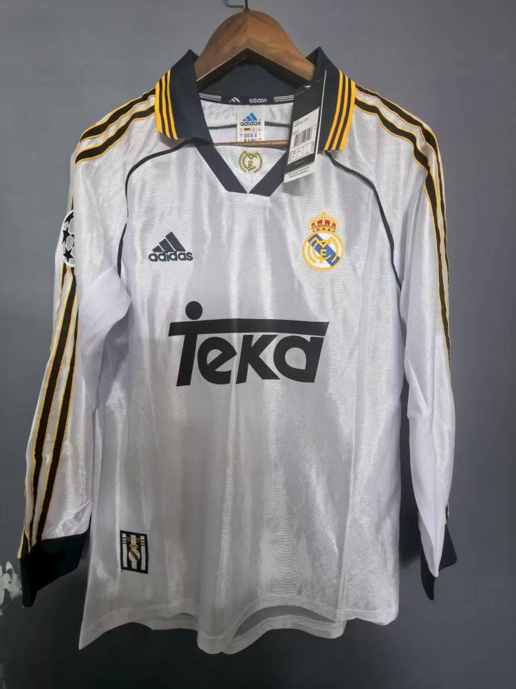 98-00 Real Madrid home long sleeves