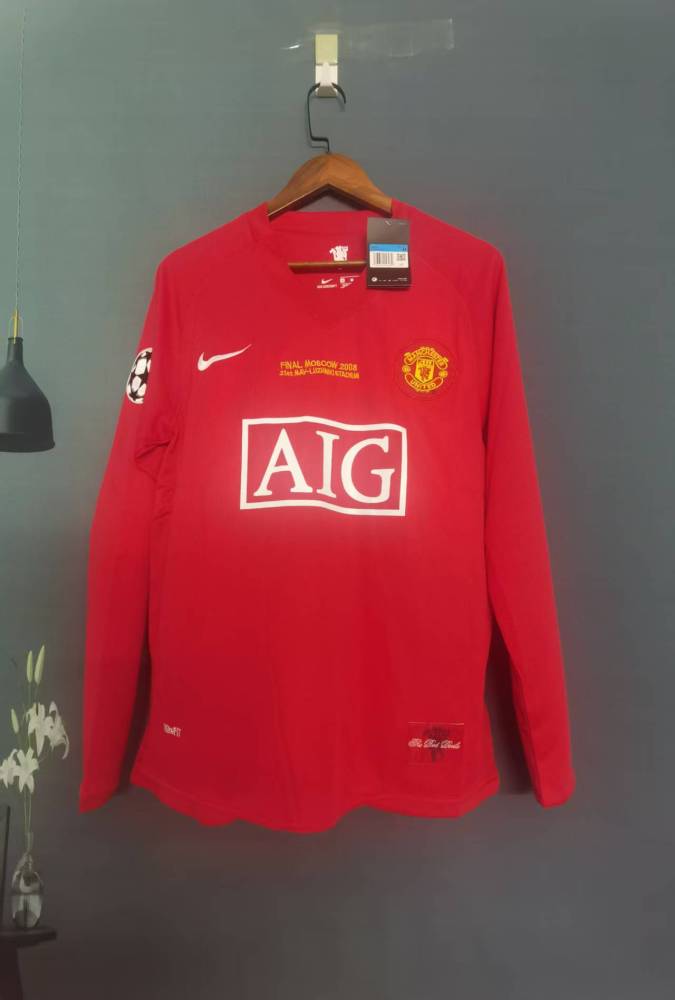 07-08 Manchester United home Champions League long sleeves