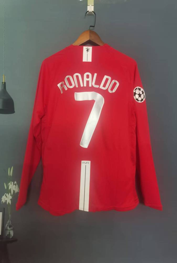 07-08 Manchester United home Champions League long sleeves