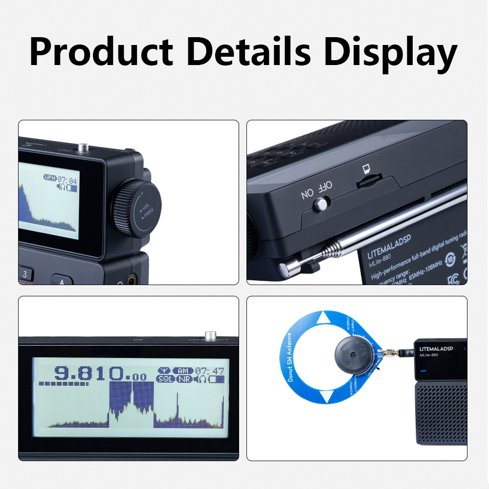 MLite-880 Official Direct from Manufacturer,Malahiteam Genuine Licensed,Long Wave, Medium Wave, Short Wave, Aviation,RDS - Single Sideband Digital Portable Radio