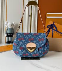 Cherry print blue