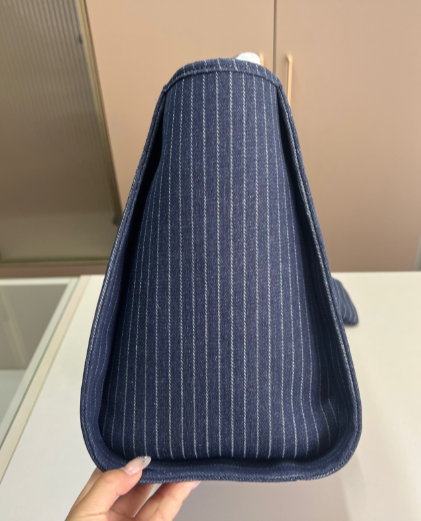 Chanel denim canvas tote bag