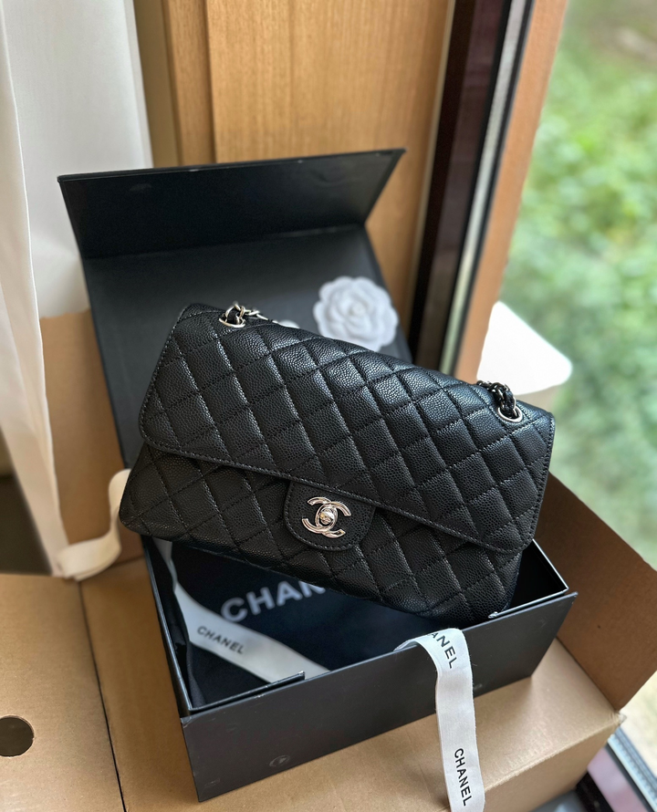 Chanel Caviar silver hardware