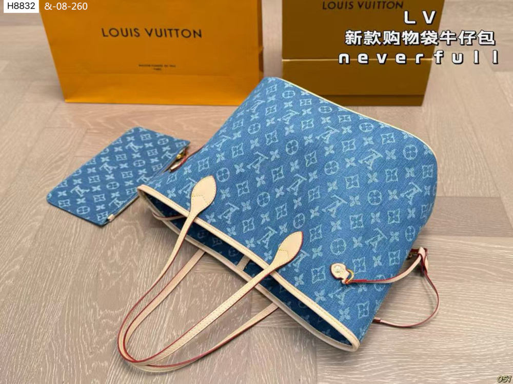 LV Denim neverfull