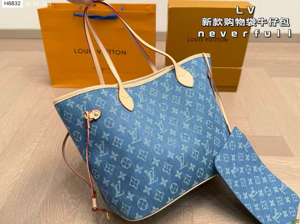 LV Denim neverfull